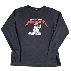 the Simpsons Homer Professional Air Guitarist Womens Metallica Shirt Sz XL